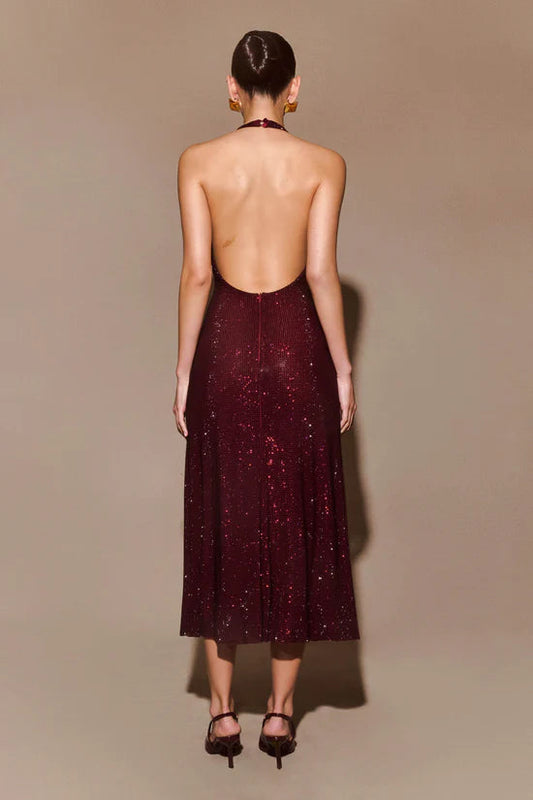 Allure Sparkling Midi Dress - Elegant Sequin Bodycon Party Dress (Copy) Aclosy