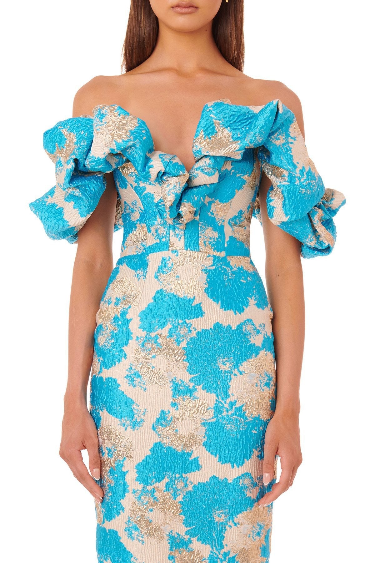 Women's Fashion Temperament Jacquard V-neck Dress Aclosy