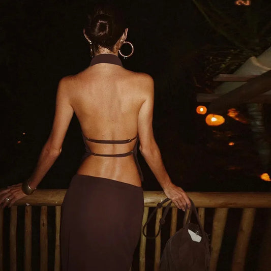 Sleeveless Vest Slim Fit Long Dress Suit