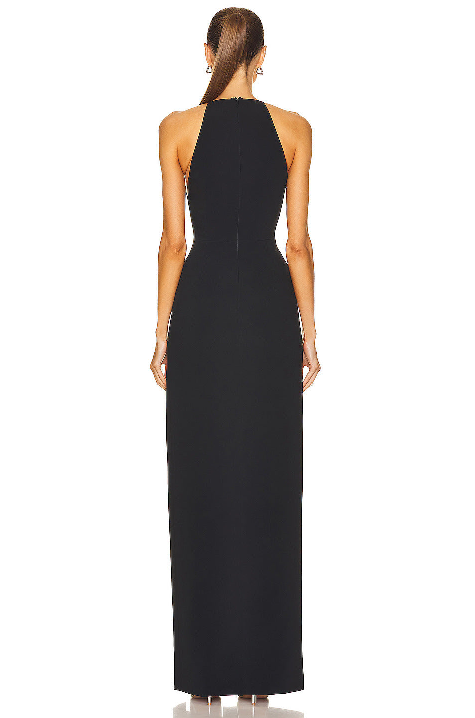 Elegant Strapless Round Neck Mesh Stitching Dress