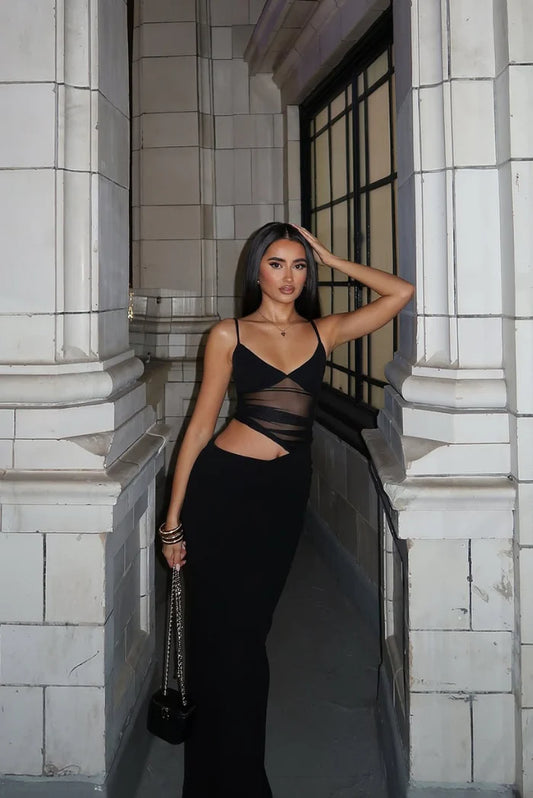 TARA MAXI DRESS-BLACK