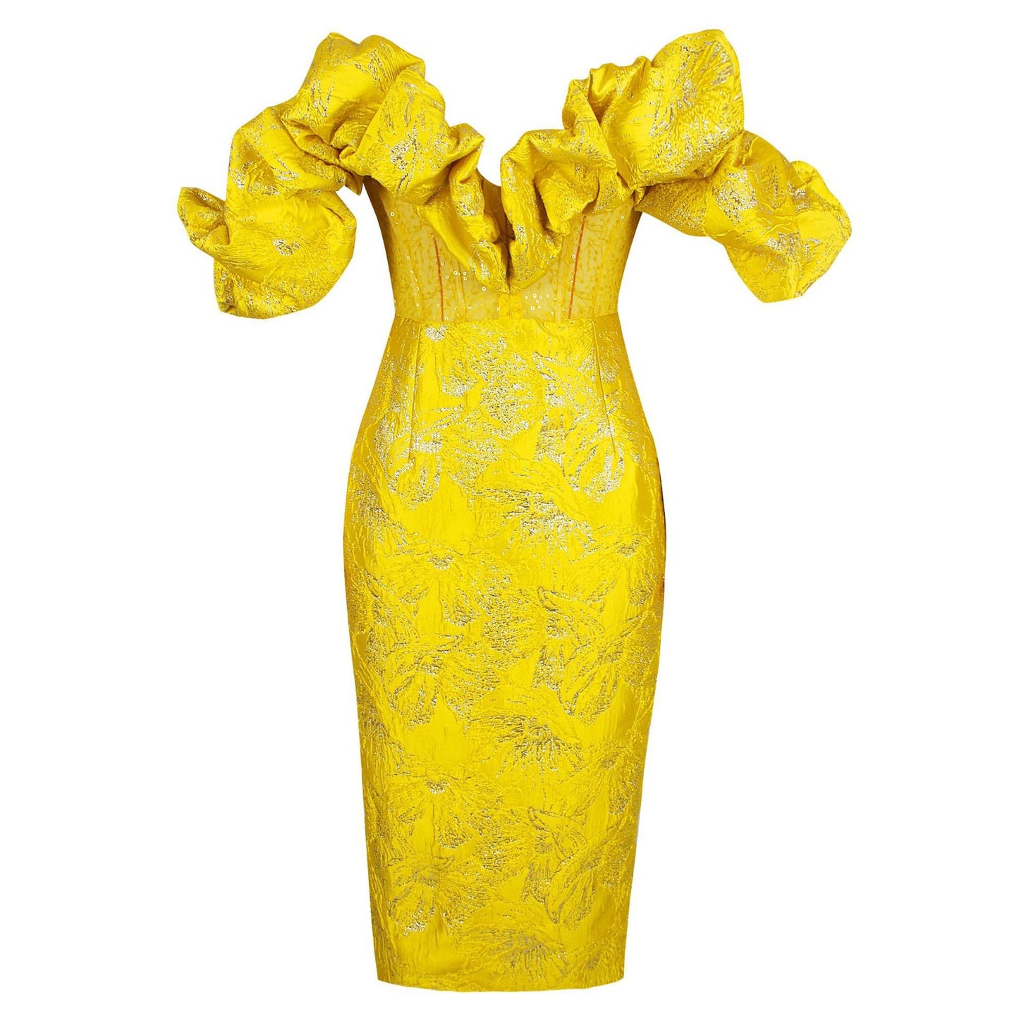 Women's Fashion Temperament Jacquard V-neck Dress Aclosy