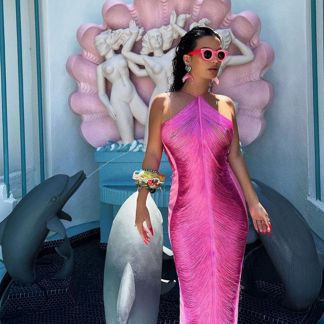 Irregular Dress For Women's Clothing With Empty Straps Aclosy