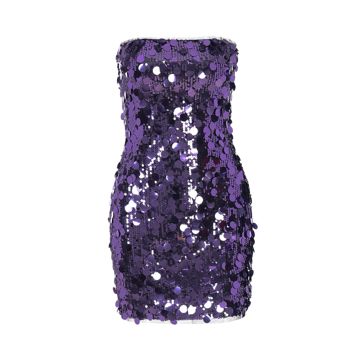 Women's Clothing Fashionable Sequins Bandeau Slim-fit Dress null