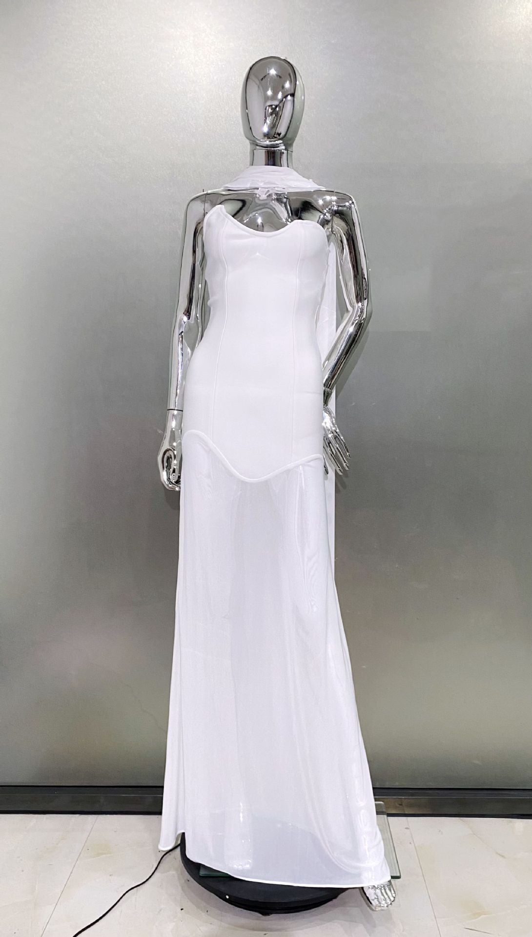 Long Streamer Tube Top Package Hip Dress Simple And Stylish