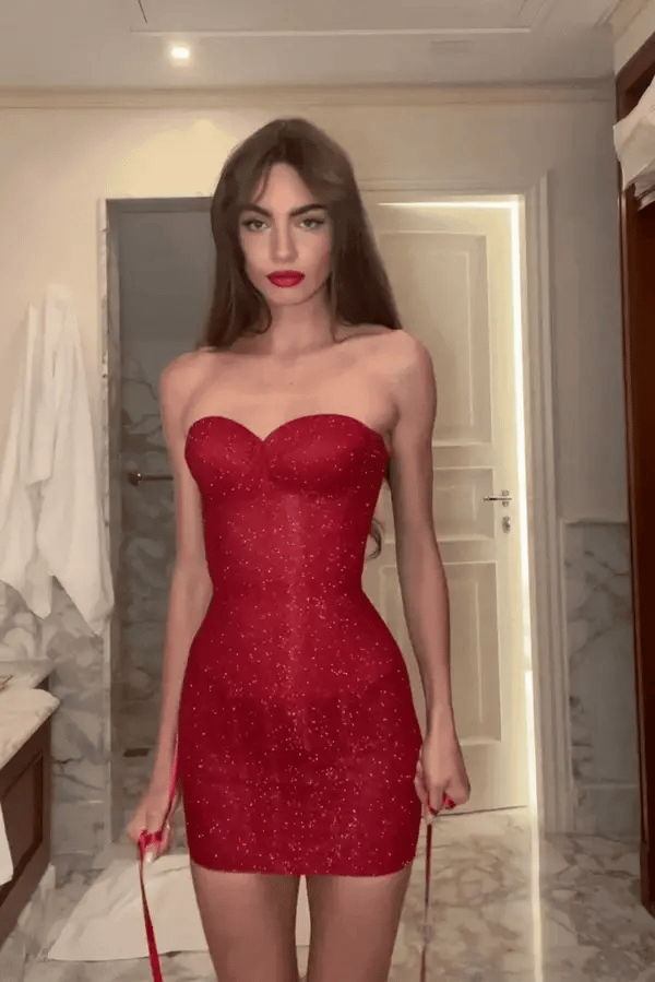 Celestial Sparkle Corset Mini Dress Aclosy Celestial Sparkle Corset Mini Dress Aclosy