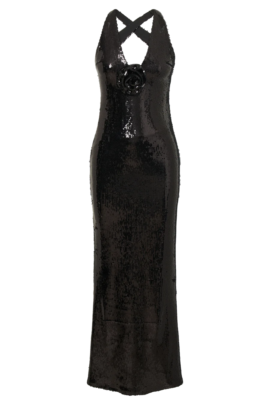 Hollow Backless Party Sequins Split Dress Aclosy