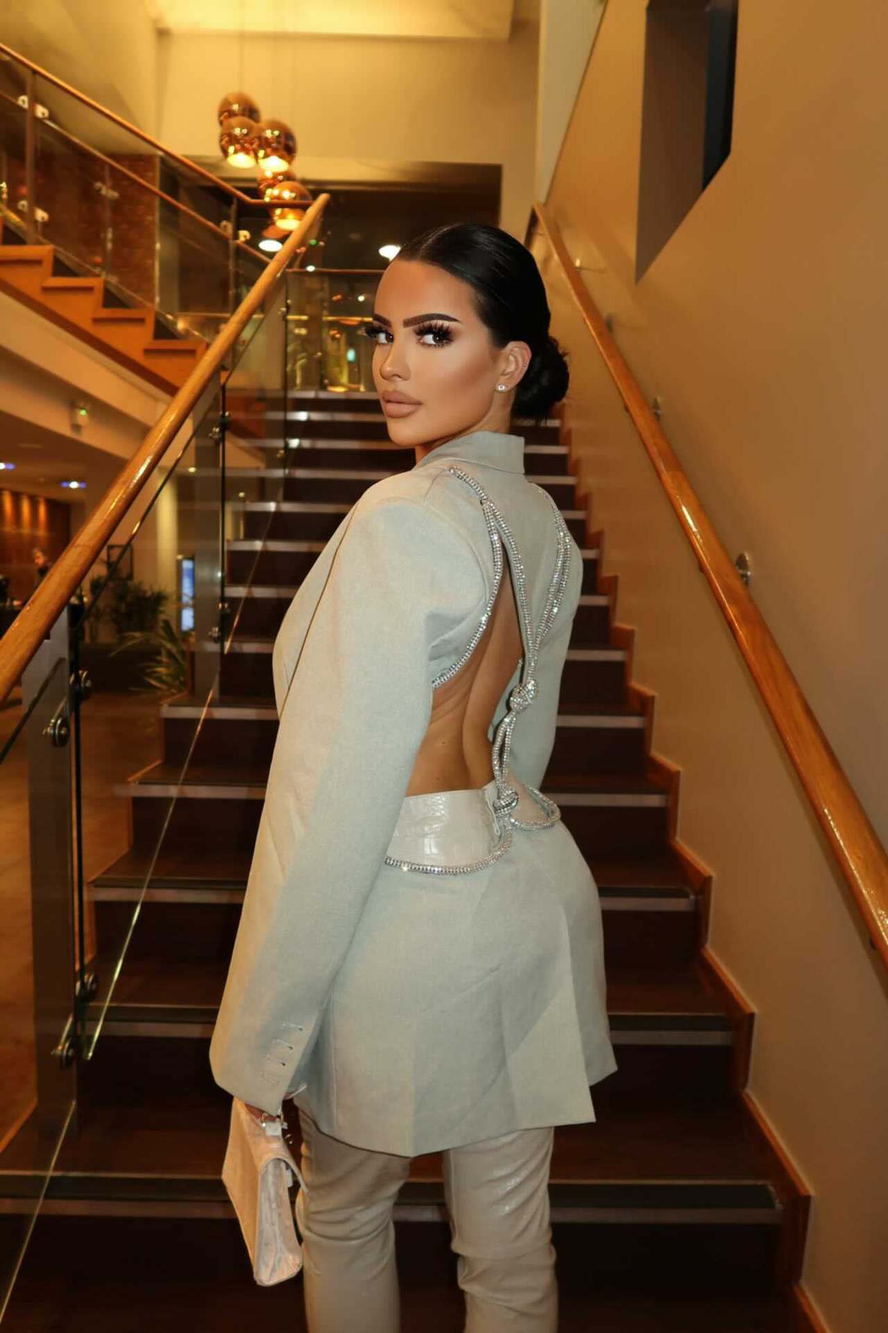 European And American Women's Personality Open-back Fashion Suit Jacket aclosy