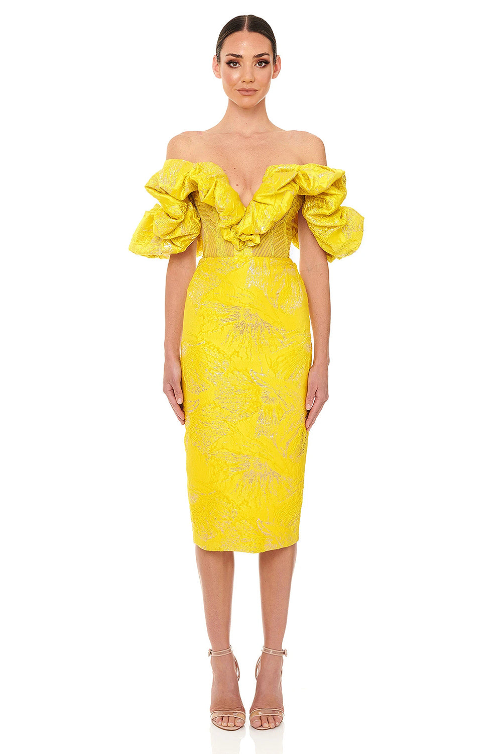 Women's Fashion Temperament Jacquard V-neck Dress Aclosy