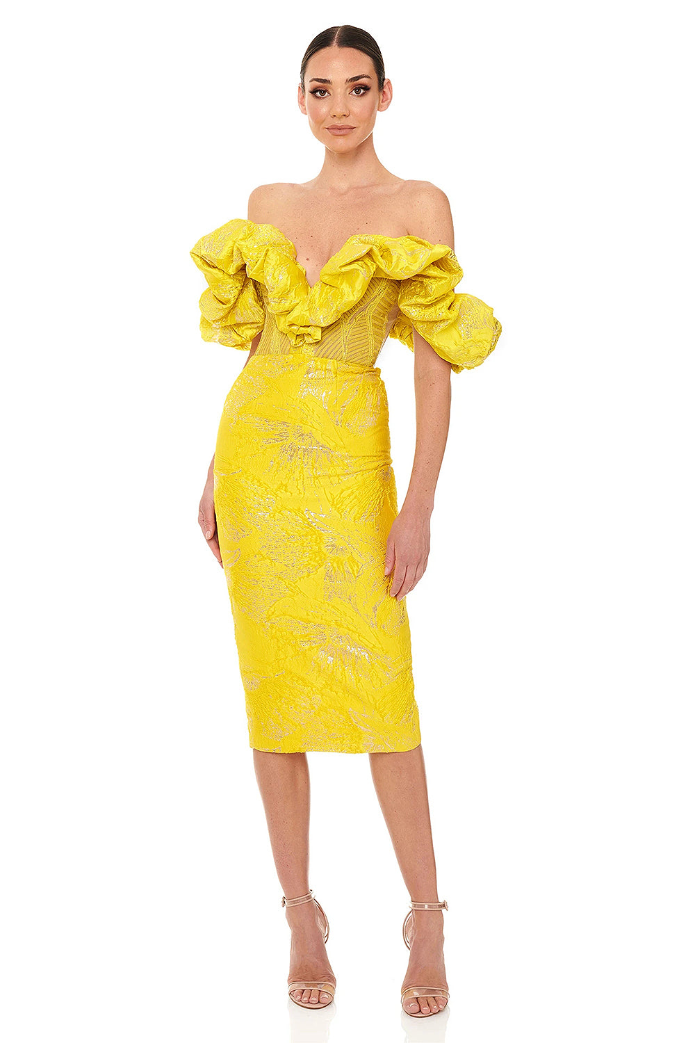 Women's Fashion Temperament Jacquard V-neck Dress Aclosy
