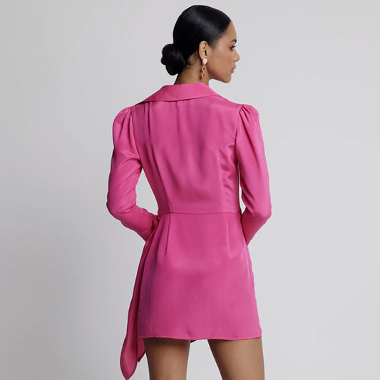 Shirt Skirt Dress Bow Knot Right Angle Shoulder Aclosy