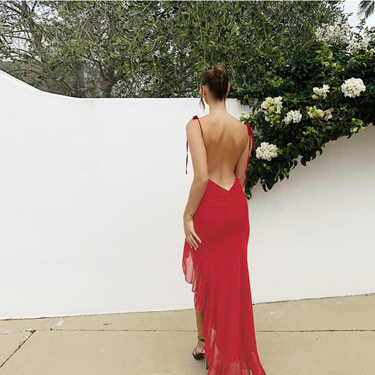 Hot Girl Split Lace Long Sheath Skirt aclosy