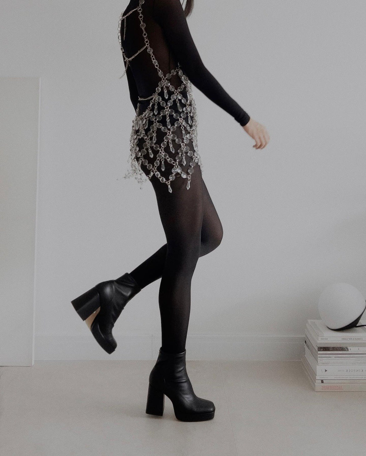 Octagonal Beads Hollow Out Body Chains Beaded Handmade Clothing Aclosy