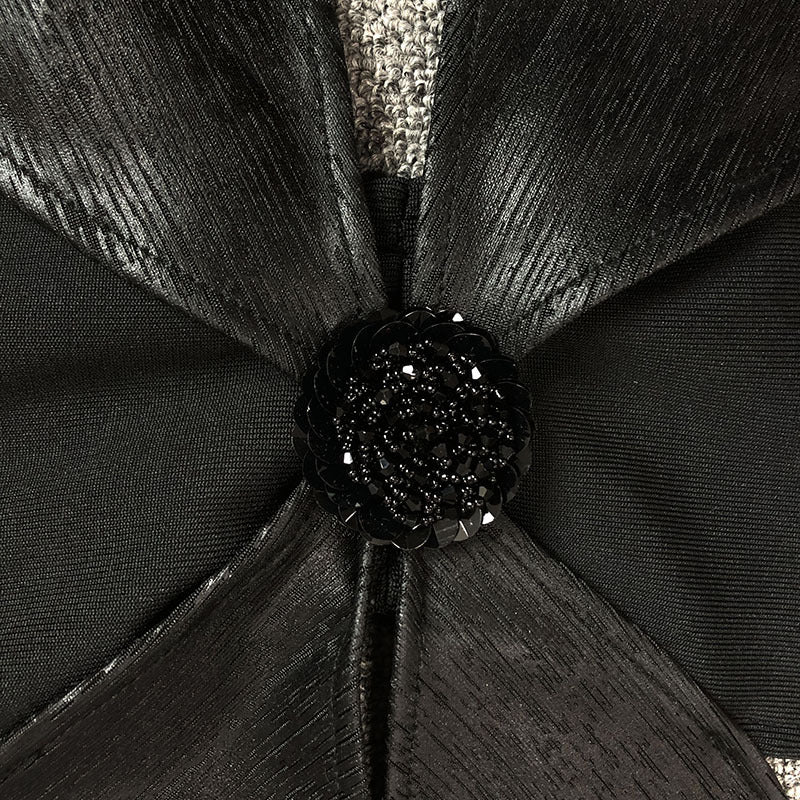 Sling Four-leaf Clover Exposed Navel Sheath Bandage One-piece Dress Aclosy