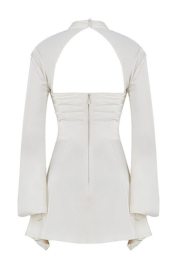 Printed Slim-fit Hollowed Fashion Women's Dress aclosy