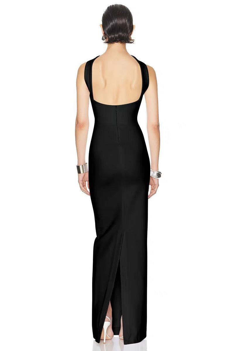 Allure Halter Backless Maxi Dress