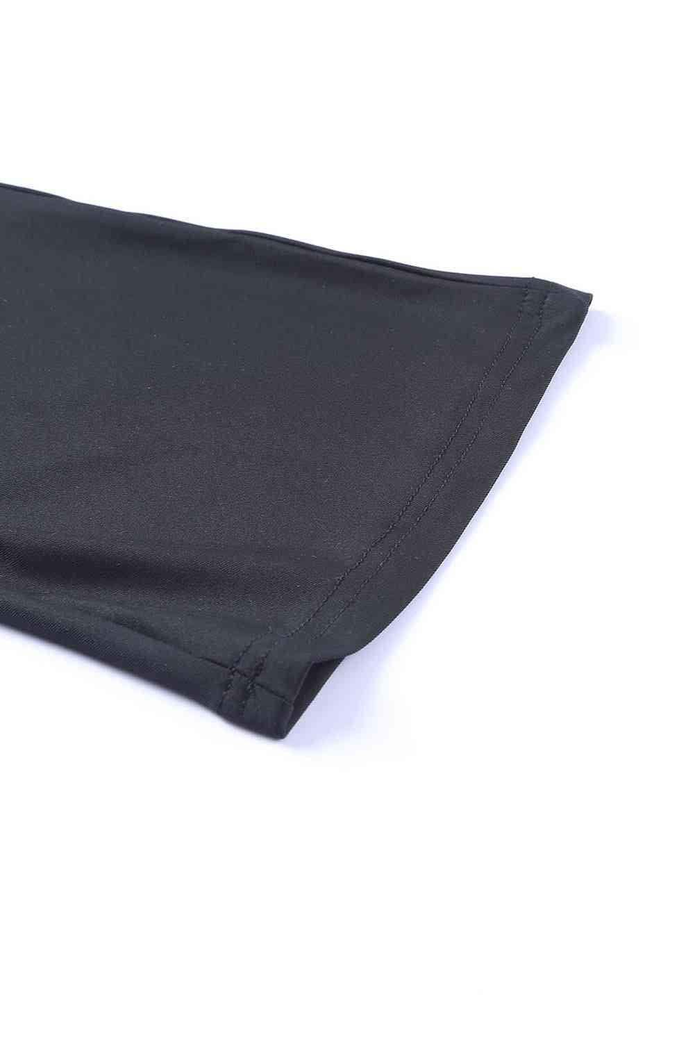 Twisted Plunge Three-Quarter Sleeve Jumpsuit Trendsi