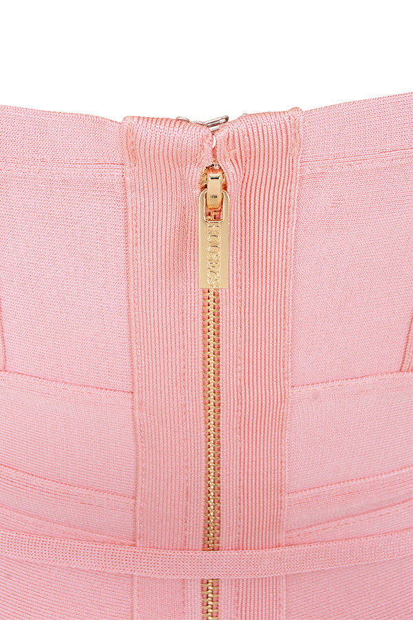 MEAGA TIE WAIST BANDAGE DRESS-WHITE #aclosy