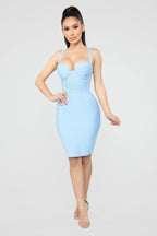 Women's Banquet Short Dress With Open Back And Waist Aclosy