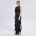 2023 New One Shoulder -shoulder Jellyfish Lace Set Skirt Sexy Hot Girl Women's Skirt aclosy