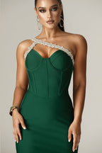 Crystal cocktail Dress aclosy