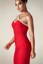 Crystal cocktail Dress aclosy