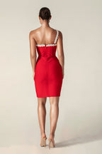 Crystal cocktail Dress aclosy