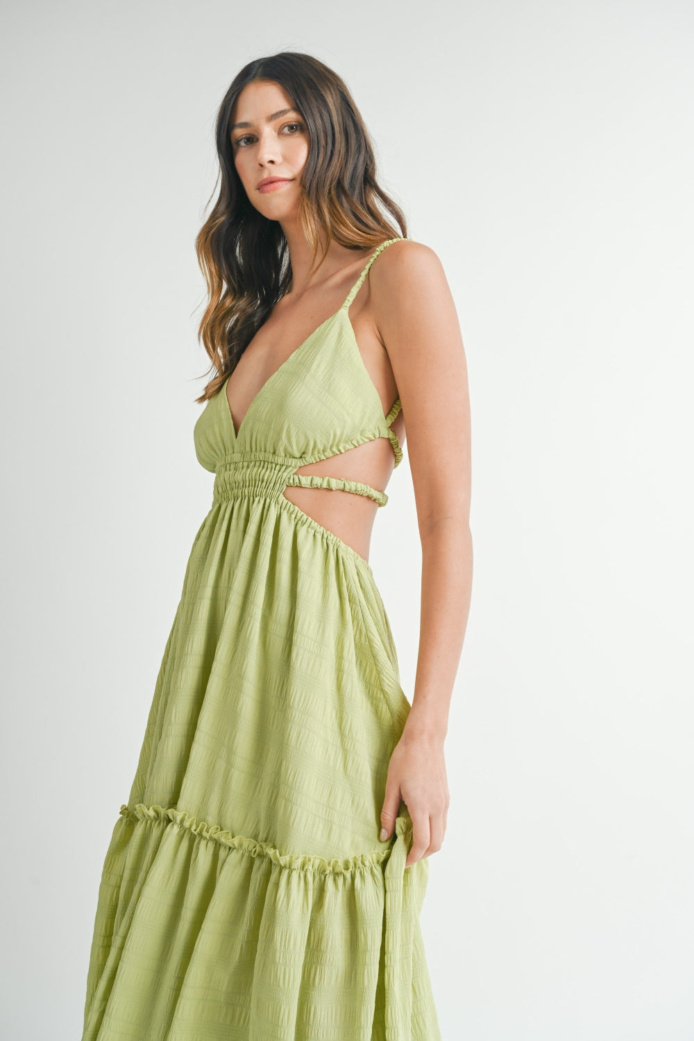 MABLE Cutout Waist Backless Maxi Dress Trendsi