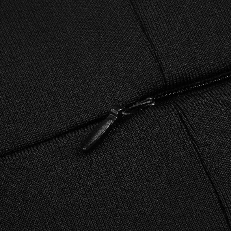 Patchwork Metal High Slit Nightclub Slip Dress aclosy