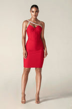 Crystal cocktail Dress aclosy