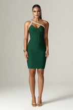 Crystal cocktail Dress aclosy