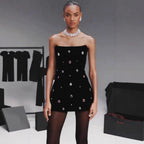 European And American Style Diamond Bandage Dress Aclosy