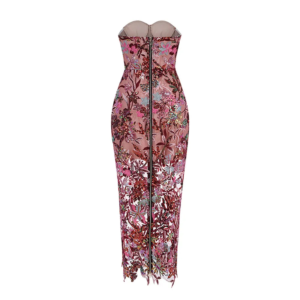 CHIC ELEGANT BACKLESS MAXI DRESS