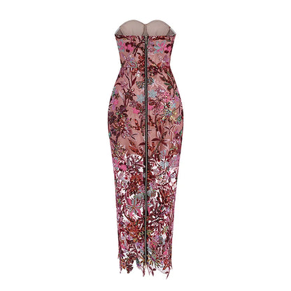 CHIC ELEGANT BACKLESS MAXI DRESS