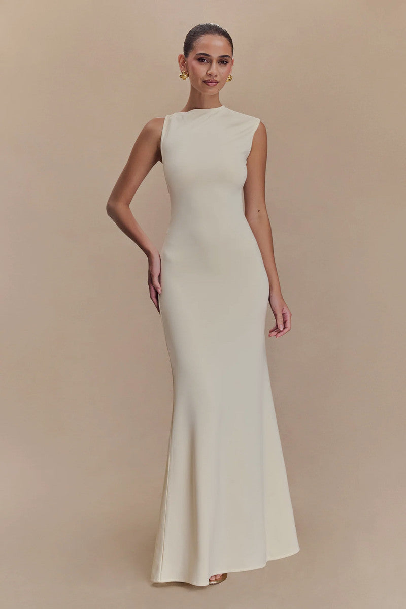 Aeria elegant backless bandage maxi Dress