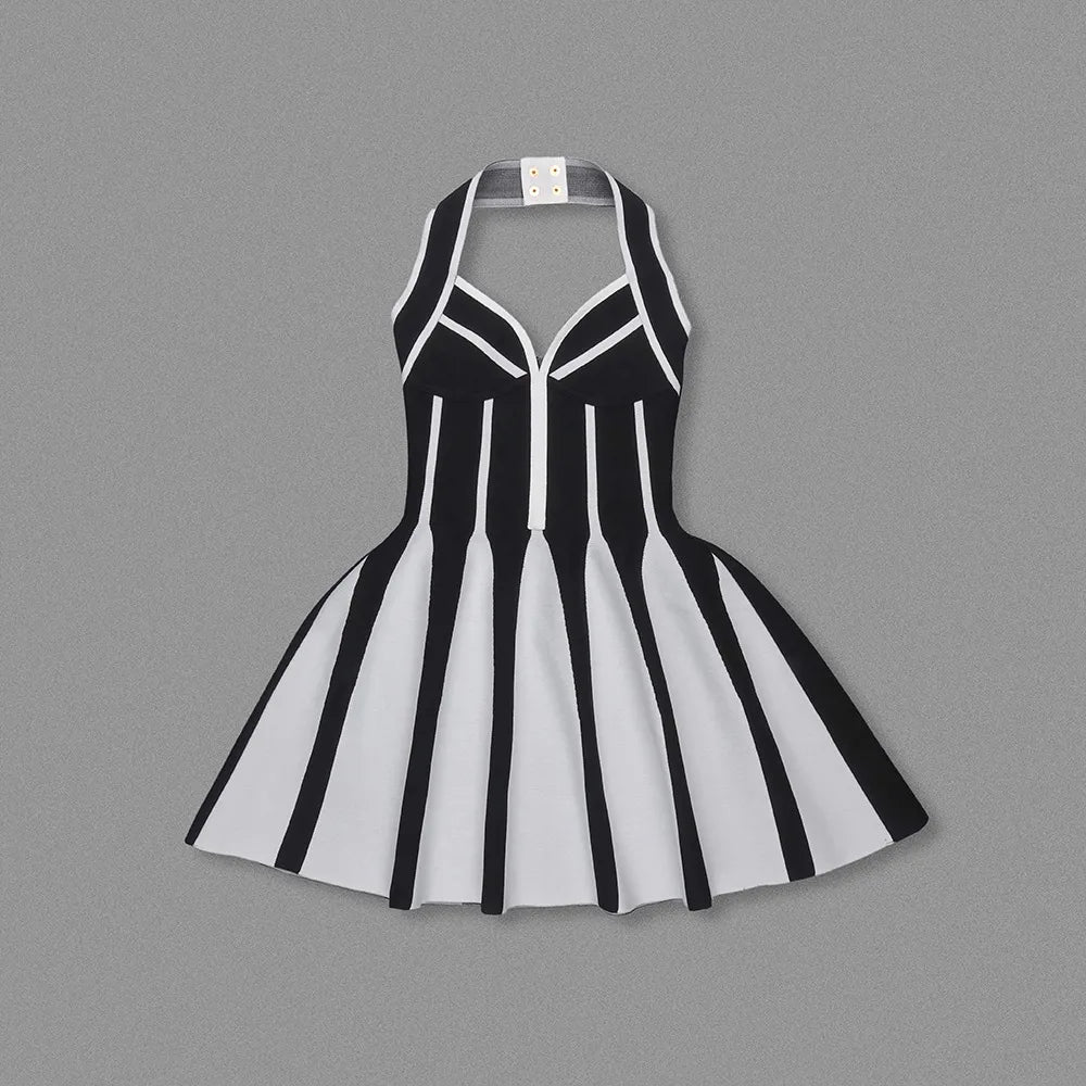 Vlora Halter Sleeveless Bandage Mini Dress