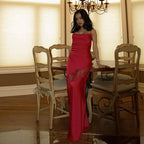 Women's Fashion Halter Backless One Shoulder Dress Aclosy