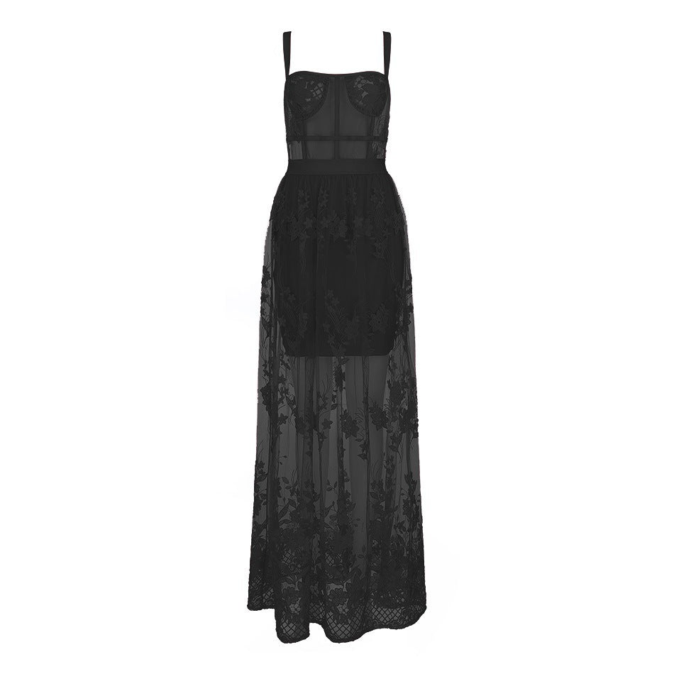 4-color sling bandage dress aclosy