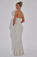 ALANA BACKLESS SEQUIN MAXI DRESS