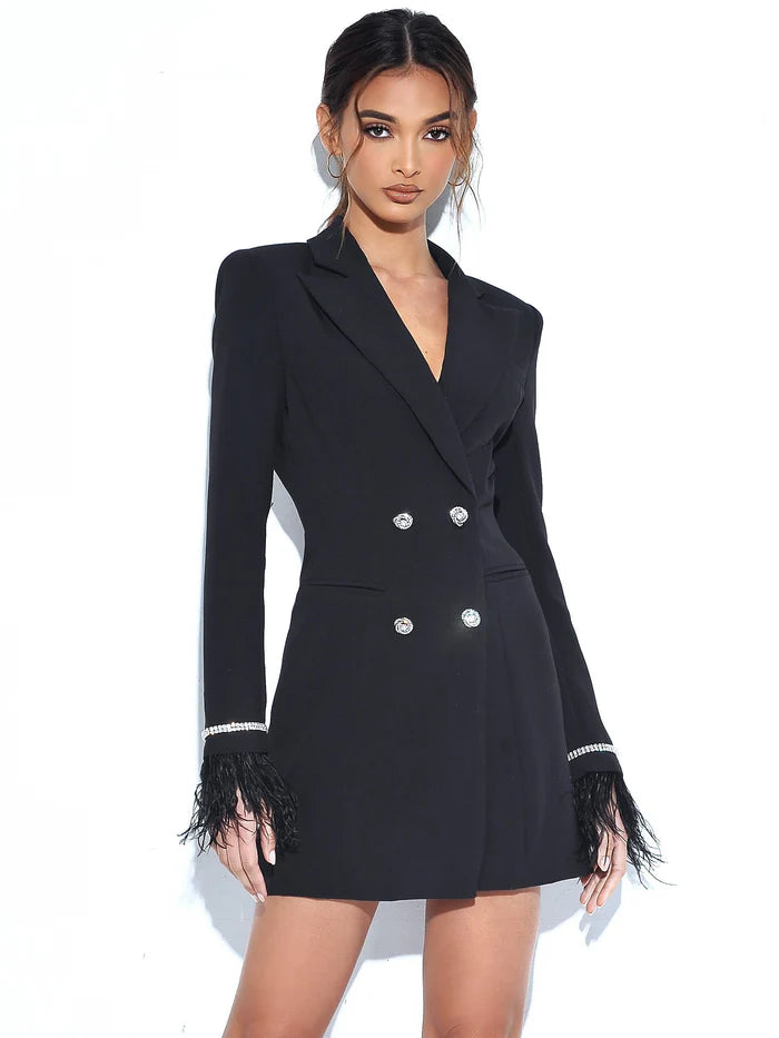 ELERKA MINI FUR SLEEVED BLAZER
