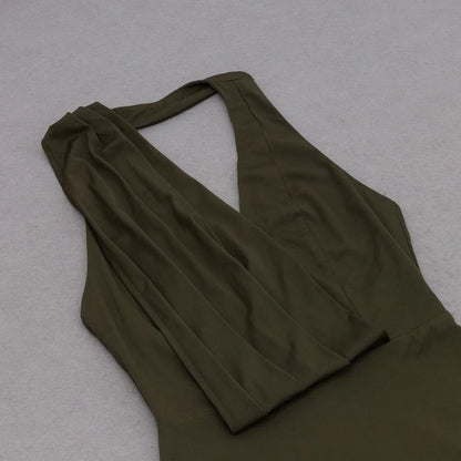 Alana Halter Backless Knitted Bandage Dress