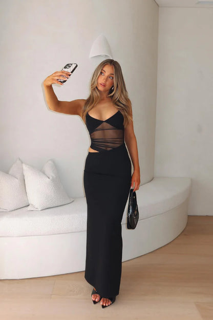 TARA MAXI DRESS-BLACK