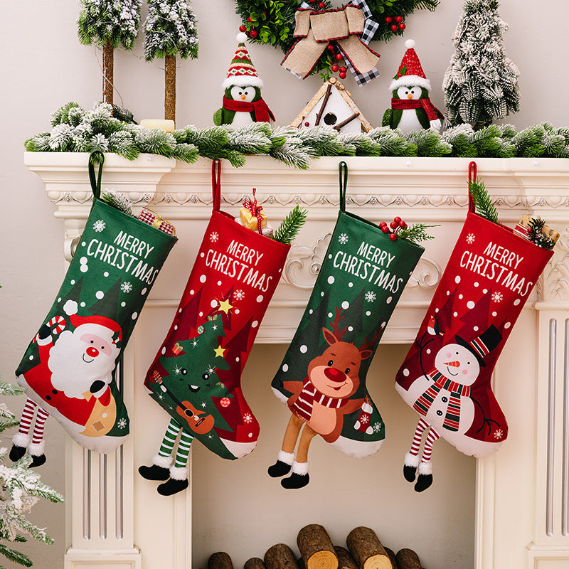 Printed Christmas Stocking Hanging Widget Trendsi