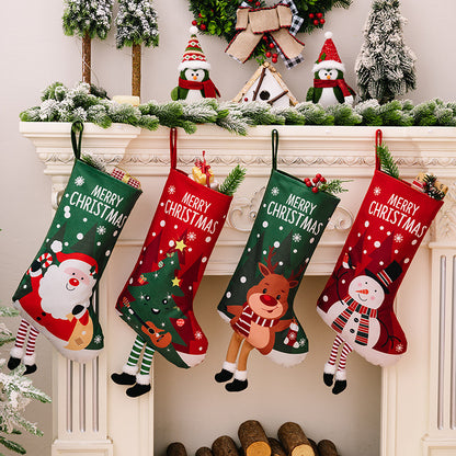 Printed Christmas Stocking Hanging Widget Trendsi