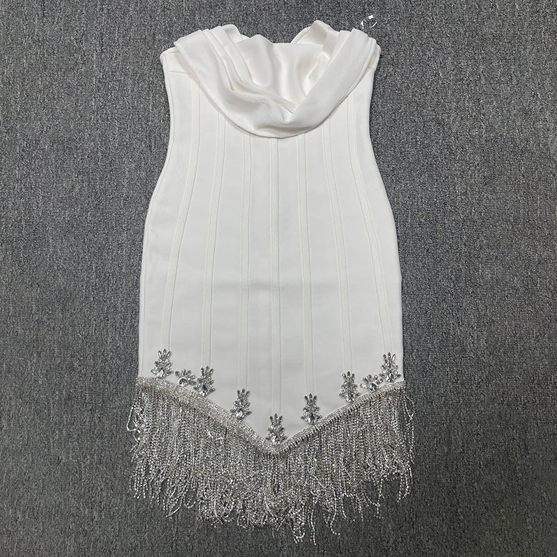 Tassel Tube Top Bandage Dress