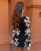 Eleka Mesh Mini Sleeved Dress