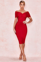 Meiga Off Shoulder Bandage Dress aclosy