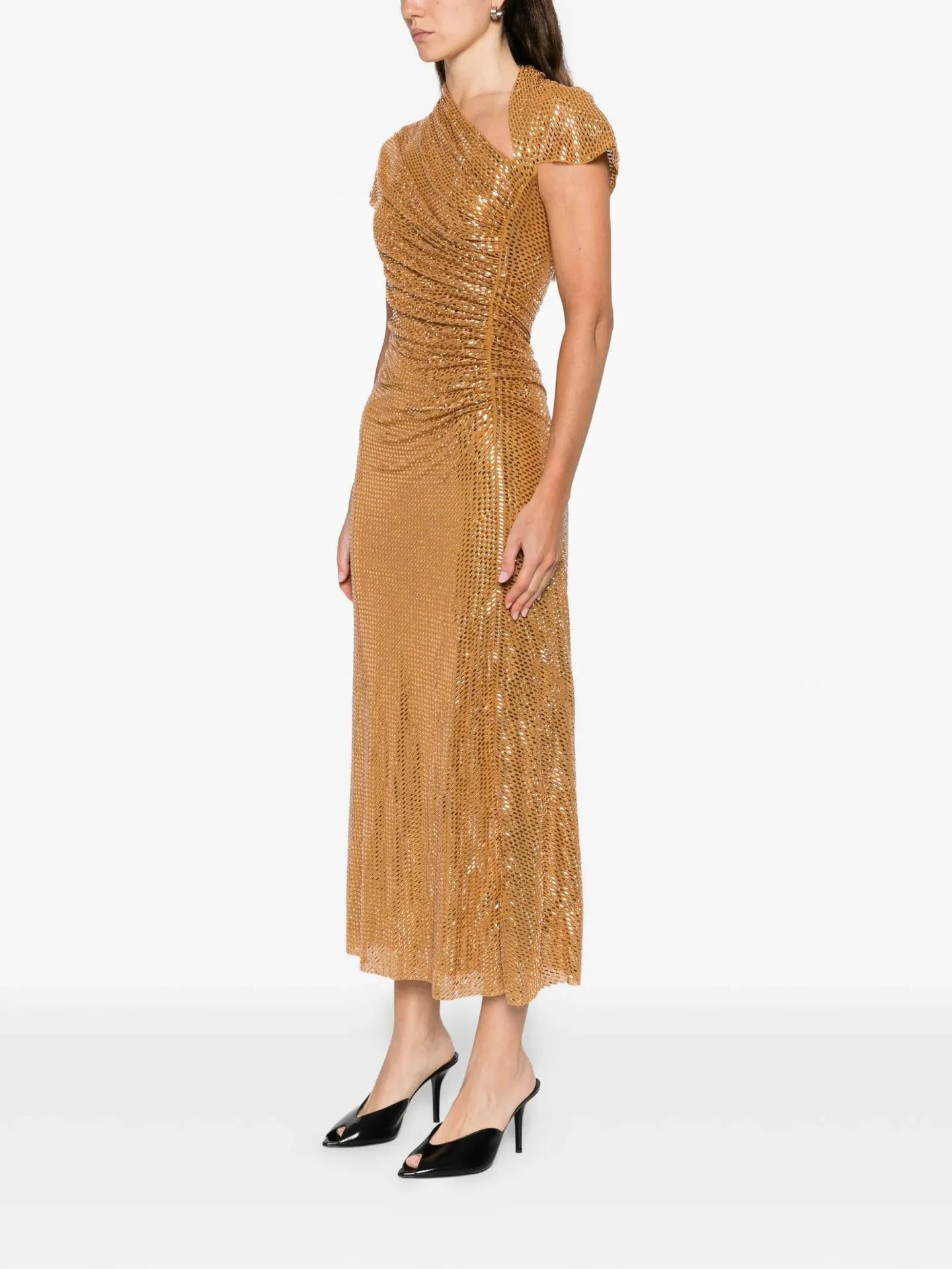 Chic Party Off-Shoulder Beaded Sleeveless Dress