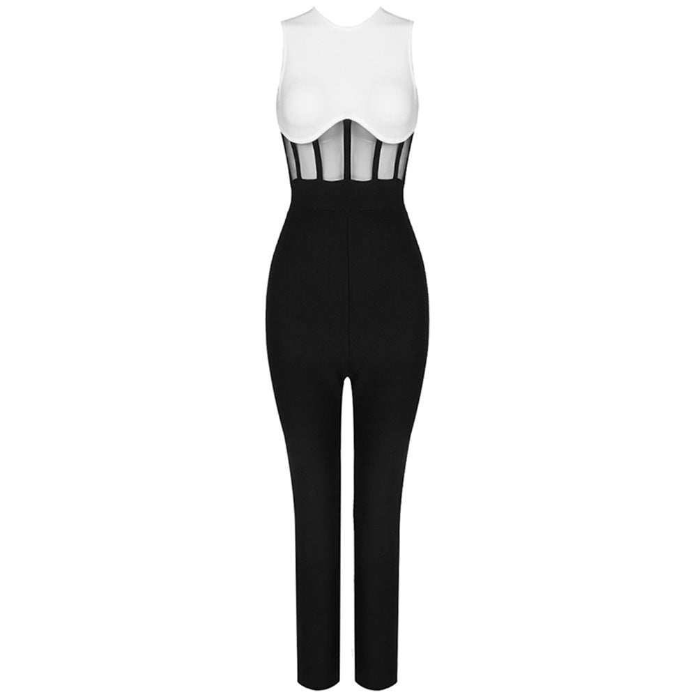 Tight Sexy Bandage Jumpsuit Aclosy