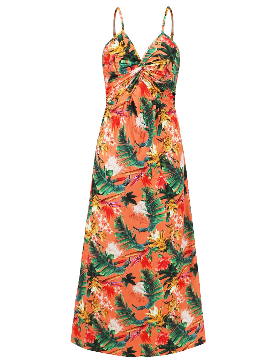 Twisted Printed V-Neck Cami Dress Trendsi